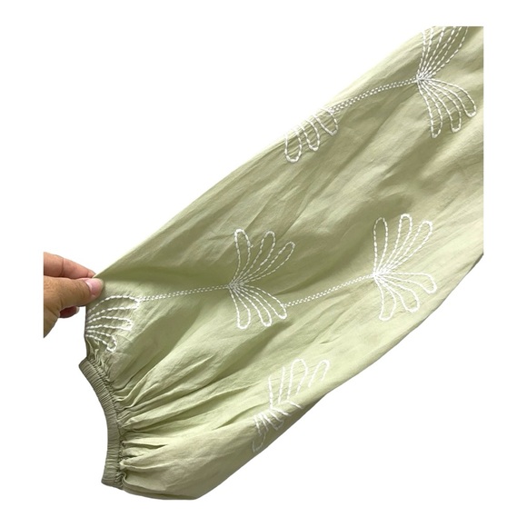 CHAKERIS Cut Out Maxi Dress WHIPSTITCH Embroidered Palm Tree Charleston Madison - Picture 4 of 6